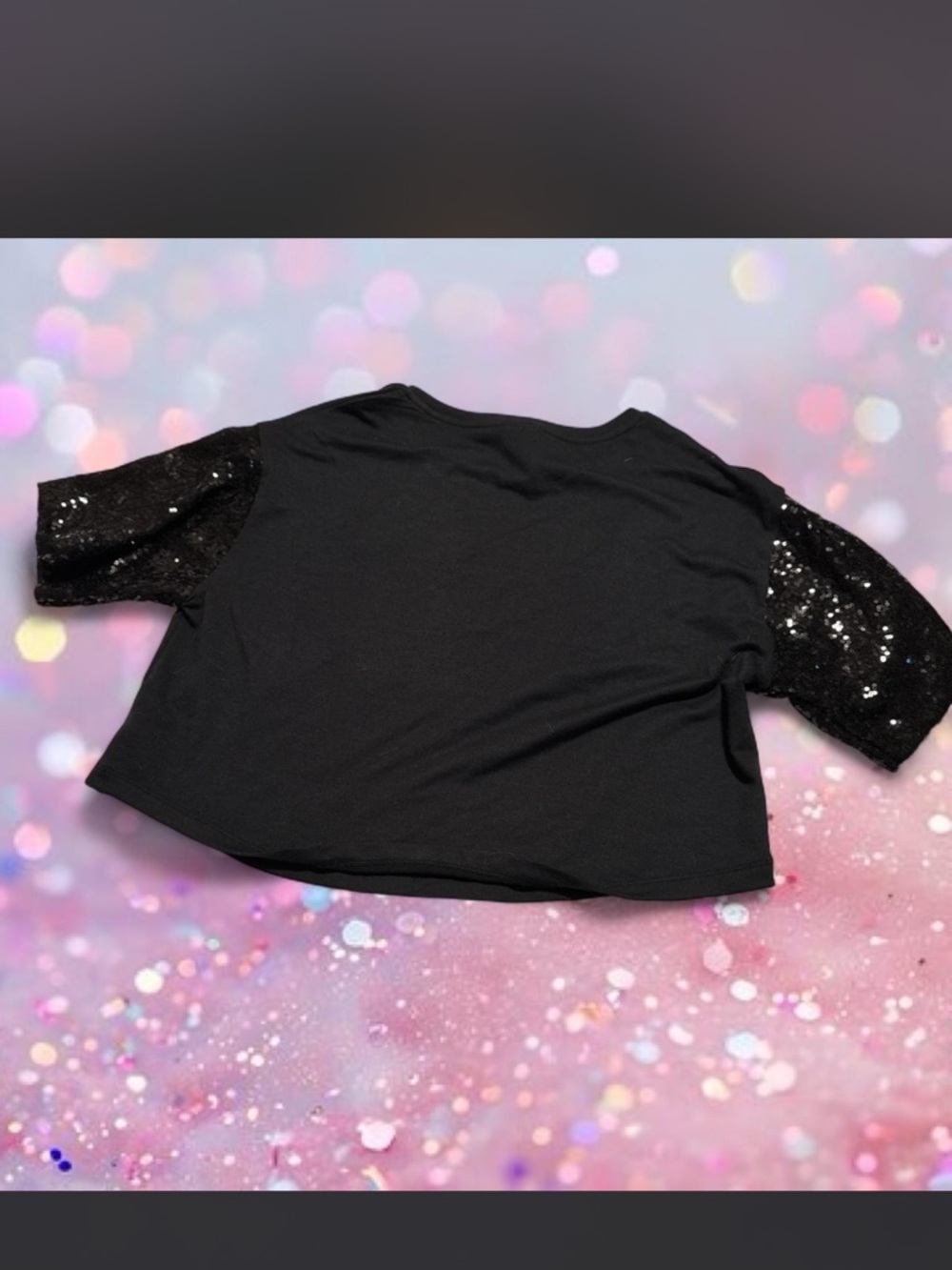 Cincinnati Bengals Sequin Cropped Tee - Picture 2 of 5
